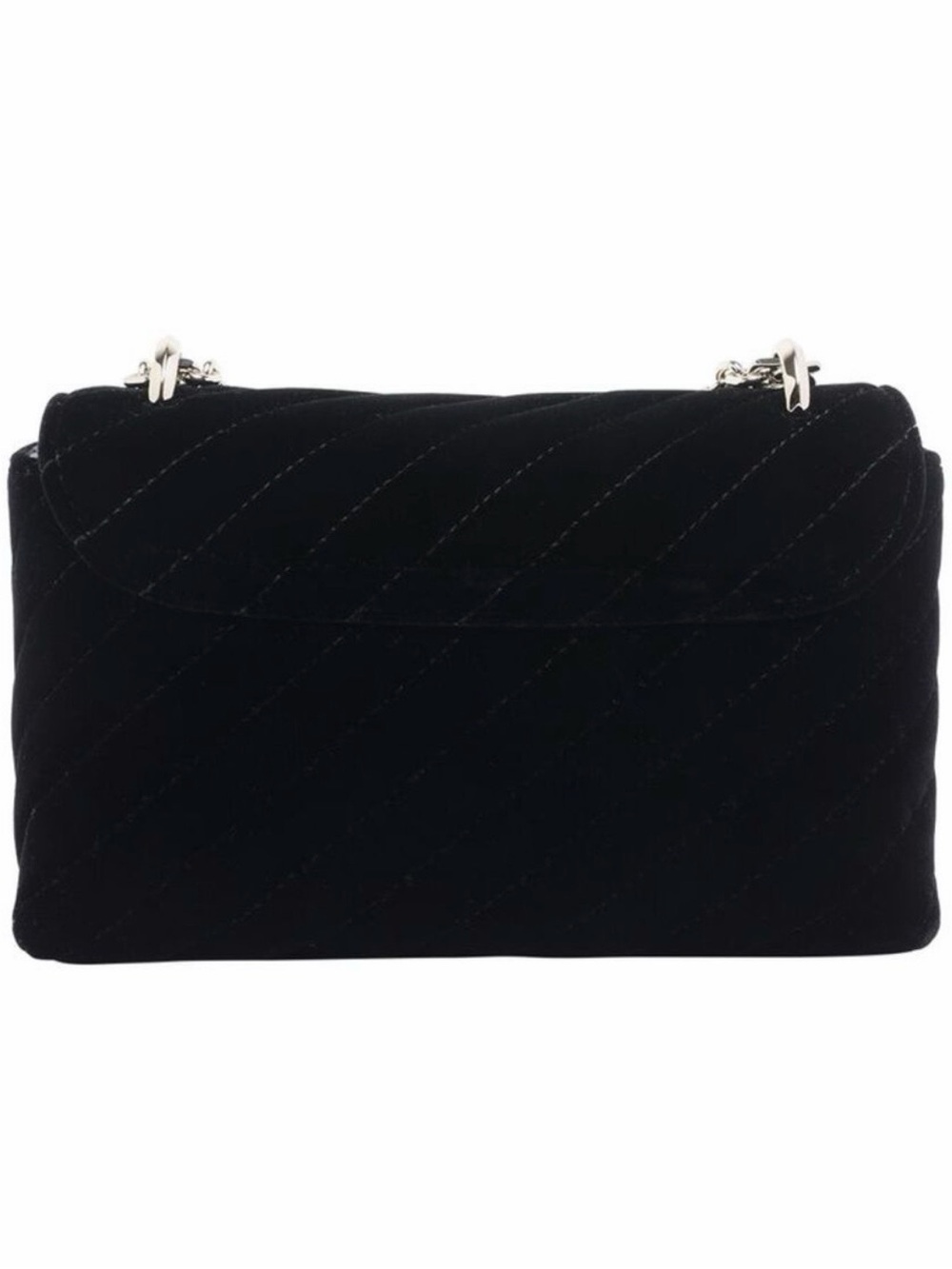 AUTHENTIC Jimmy Choo Black Quilted Velvet Crossbody with Gold Chain - Picture 10 of 10